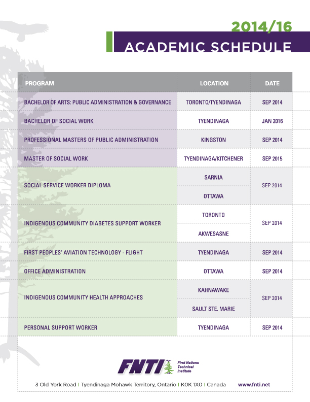 academic schedule